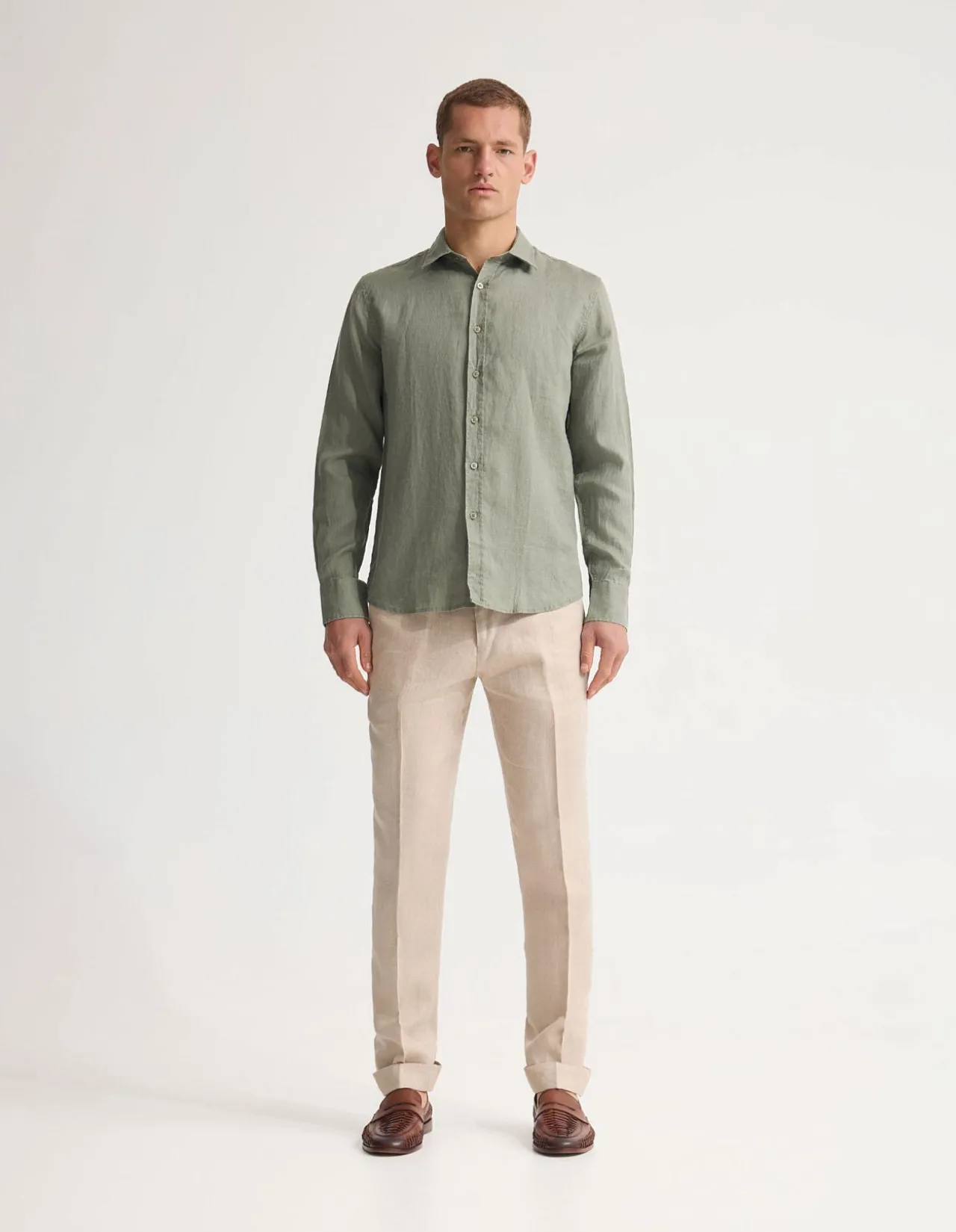 COPPER EUROPEAN LINEN SHIRT