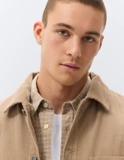 Cord Jacket: Cozy Relaxed Rugged in Plush Corduroy with Faux Sherpa Lining