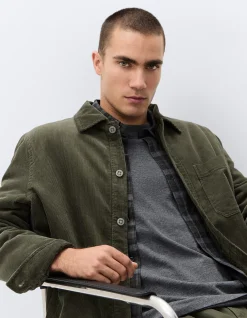 Cord Jacket: Cozy Relaxed Rugged in Plush Corduroy with Faux Sherpa Lining