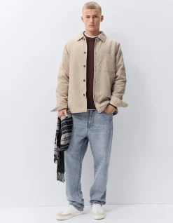 Cord Jacket: Cozy Relaxed Rugged in Plush Corduroy with Faux Sherpa Lining