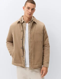 Cord Jacket: Cozy Relaxed Rugged in Plush Corduroy with Faux Sherpa Lining