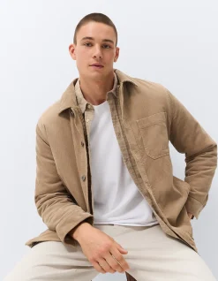 Cord Jacket: Cozy Relaxed Rugged in Plush Corduroy with Faux Sherpa Lining