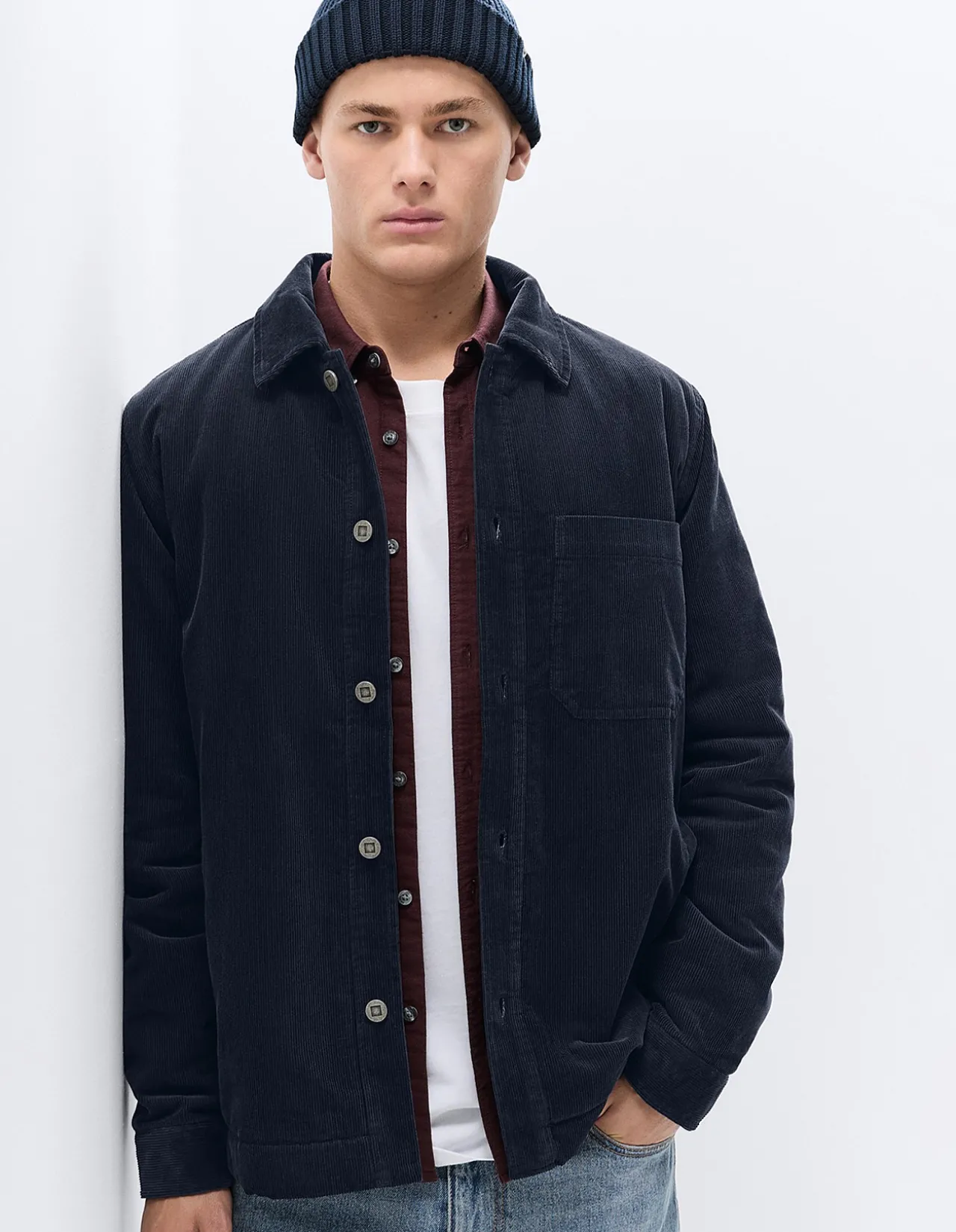 Cord Jacket: Cozy Relaxed Rugged in Plush Corduroy with Faux Sherpa Lining
