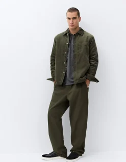 Cord Jacket: Cozy Relaxed Rugged in Plush Corduroy with Faux Sherpa Lining