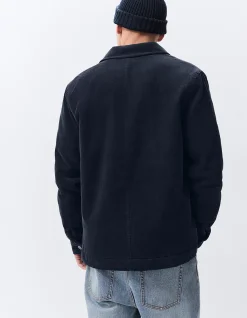 Cord Jacket: Cozy Relaxed Rugged in Plush Corduroy with Faux Sherpa Lining