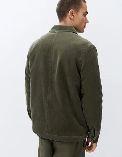 Cord Jacket: Cozy Relaxed Rugged in Plush Corduroy with Faux Sherpa Lining