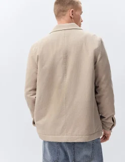 Cord Jacket: Cozy Relaxed Rugged in Plush Corduroy with Faux Sherpa Lining