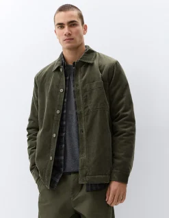 Cord Jacket: Cozy Relaxed Rugged in Plush Corduroy with Faux Sherpa Lining