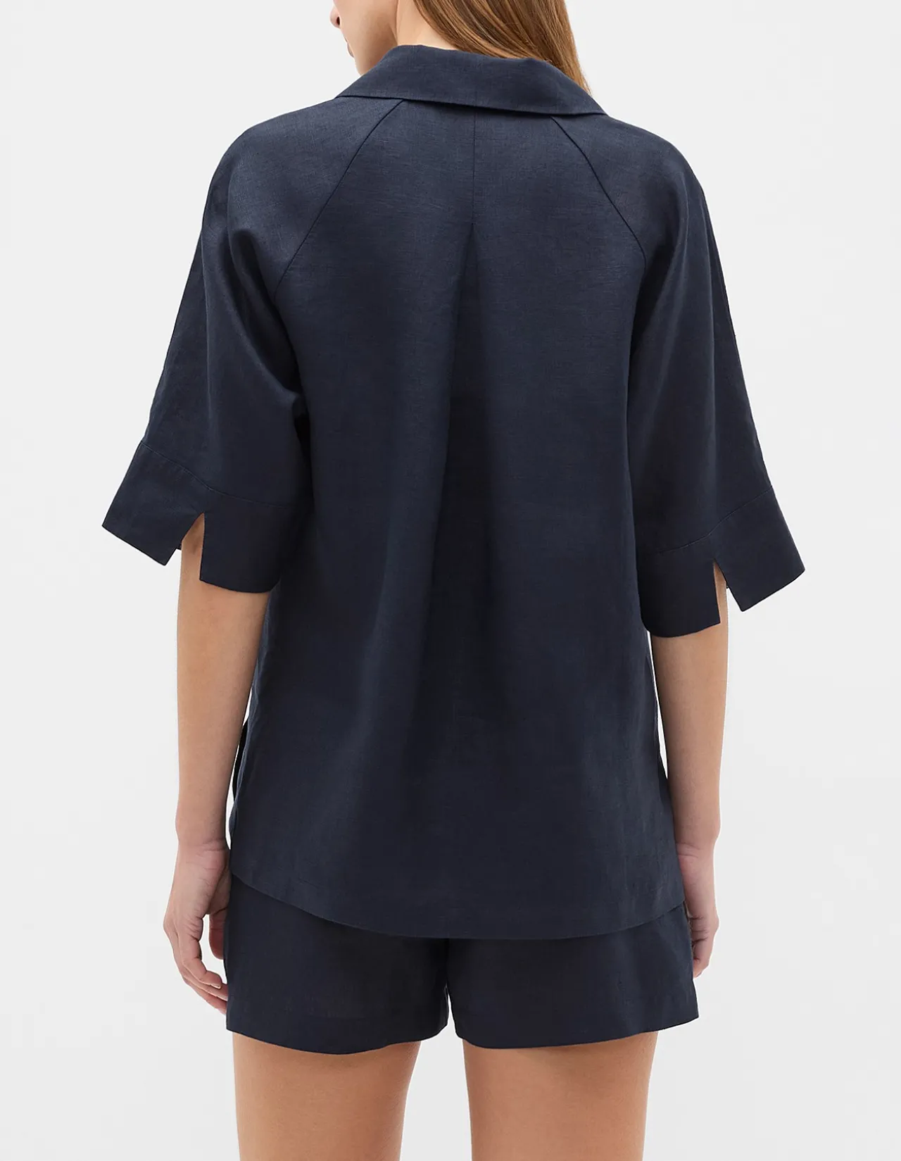 CORE LINEN HALF PLACKET POPOVER
