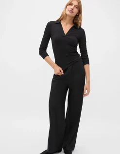 CORE RIB COLLARED TOP