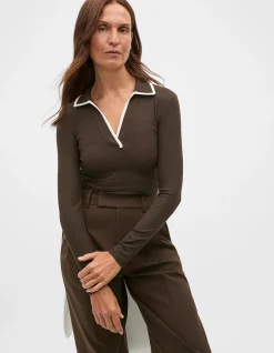 CORE RIB COLLARED TOP