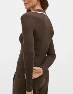 CORE RIB COLLARED TOP