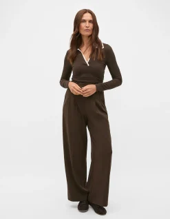 CORE RIB COLLARED TOP