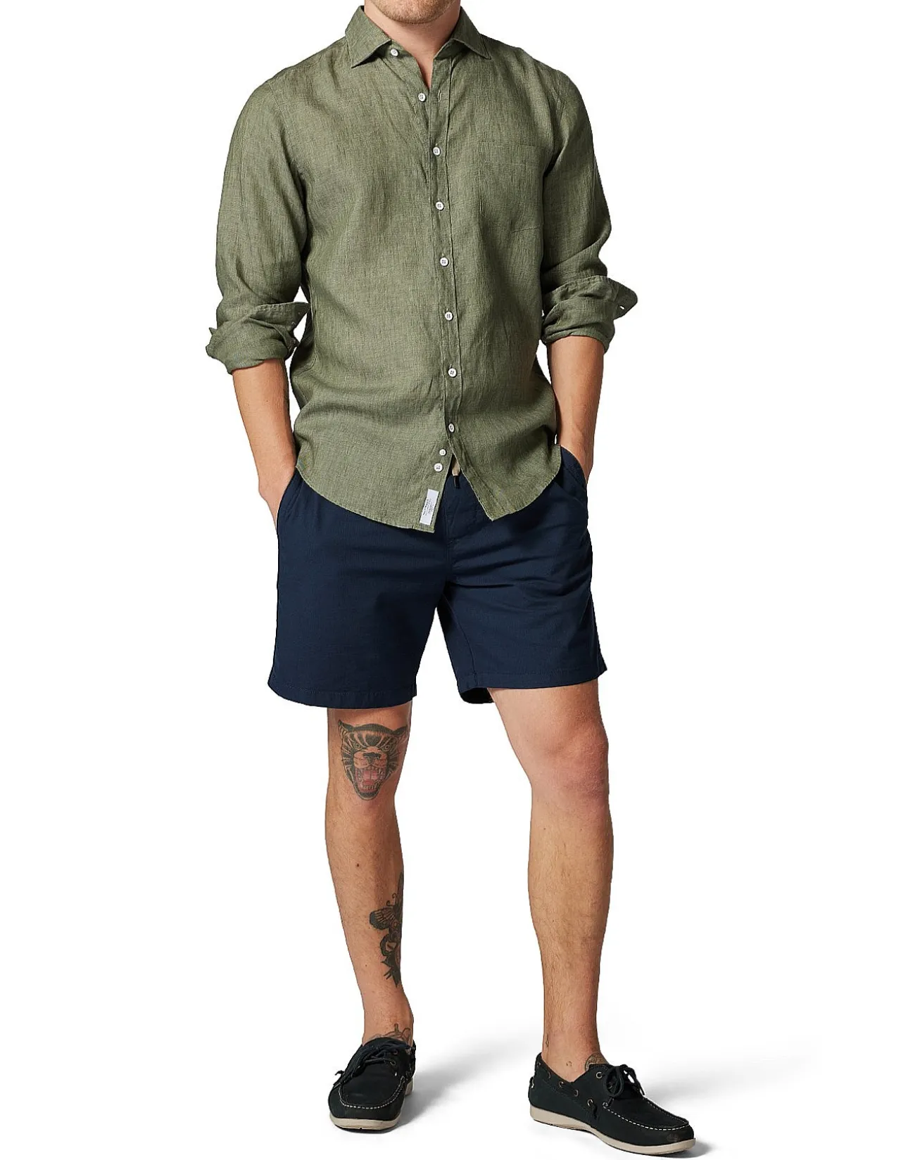 Coromandel Long Sleeve Sports Fit Shirt - Kelp