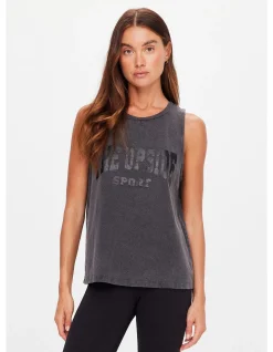 Cosmic Sarah Washed Black Logo Tank Top