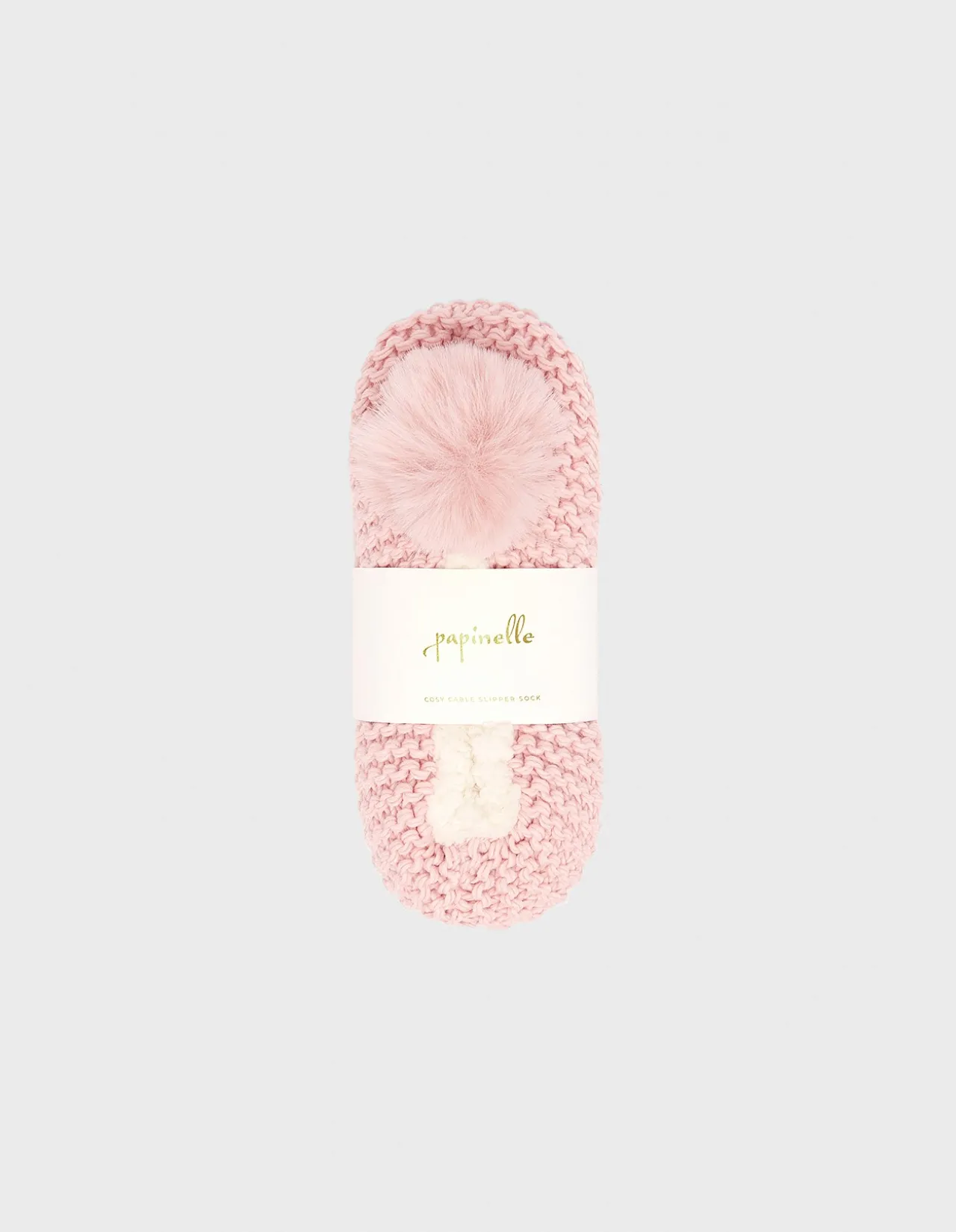 Cosy Cable Slipper Socks
