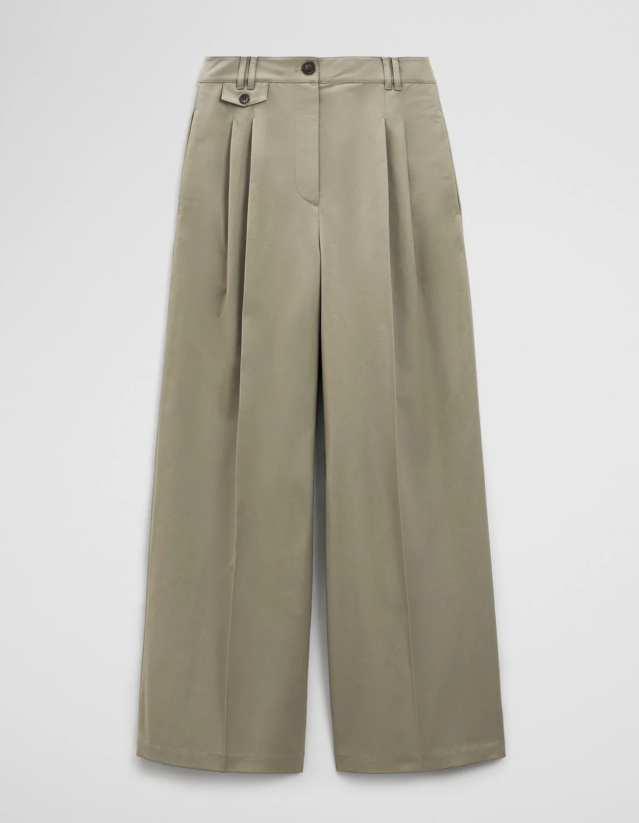 Cotton Blend Pleat Front Pant