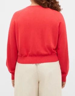 COTTON BLEND RAGLAN CARDIGAN