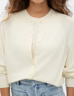 COTTON BLEND RAGLAN CARDIGAN