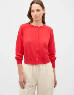 COTTON BLEND RAGLAN CARDIGAN