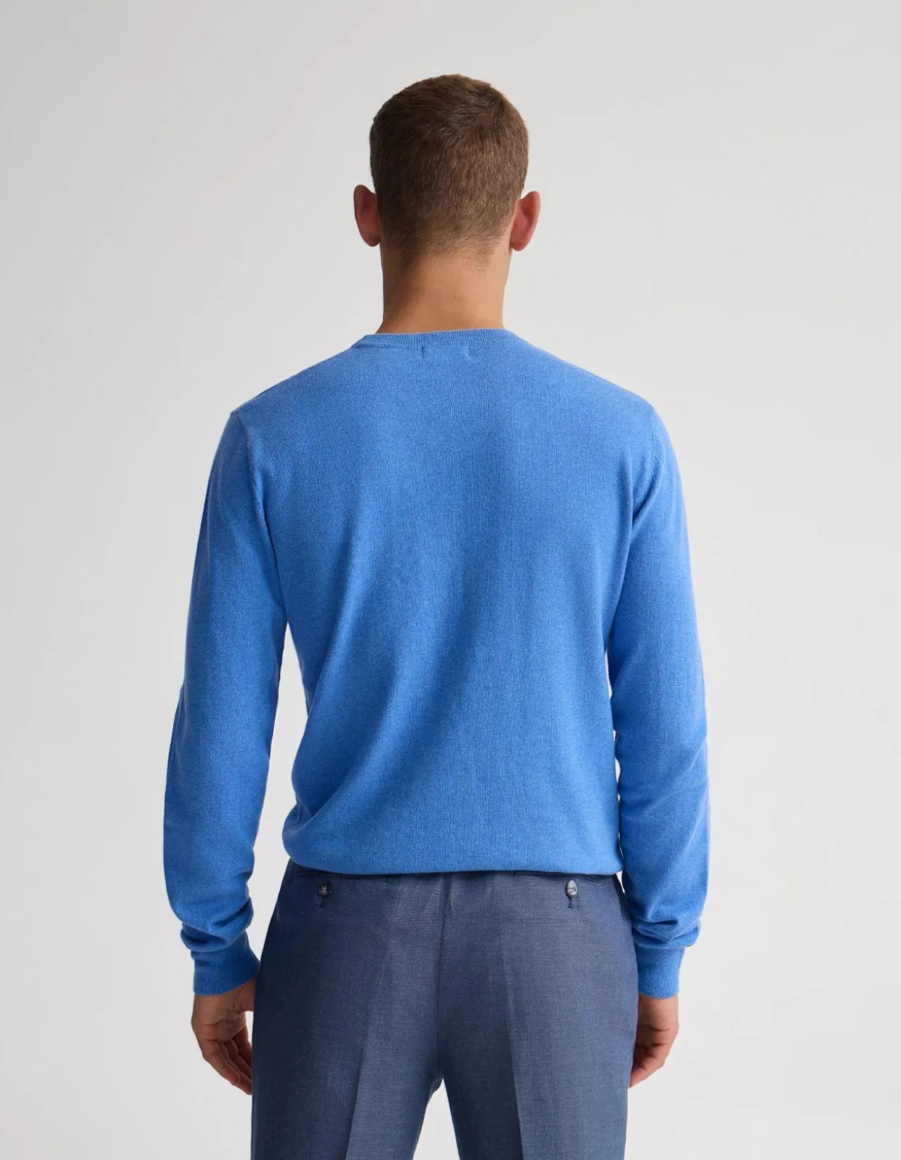 COTTON CASHMERE CREW NECK KNIT