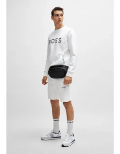 Cotton-Blend Shorts with 3D-Moulded Logo