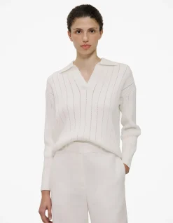 Cotton Cashmere Fine Cable Polo