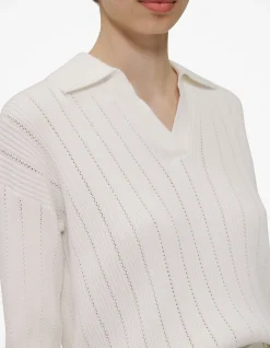 Cotton Cashmere Fine Cable Polo