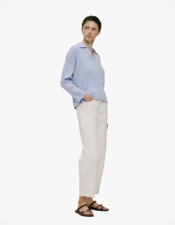 Cotton Cashmere Fine Cable Polo