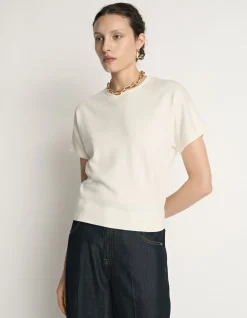 COTTON CASHMERE KNIT TEE