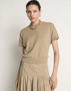 COTTON CASHMERE KNIT TEE