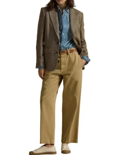 COTTON CHINO STRAIGHT-LEG PANT
