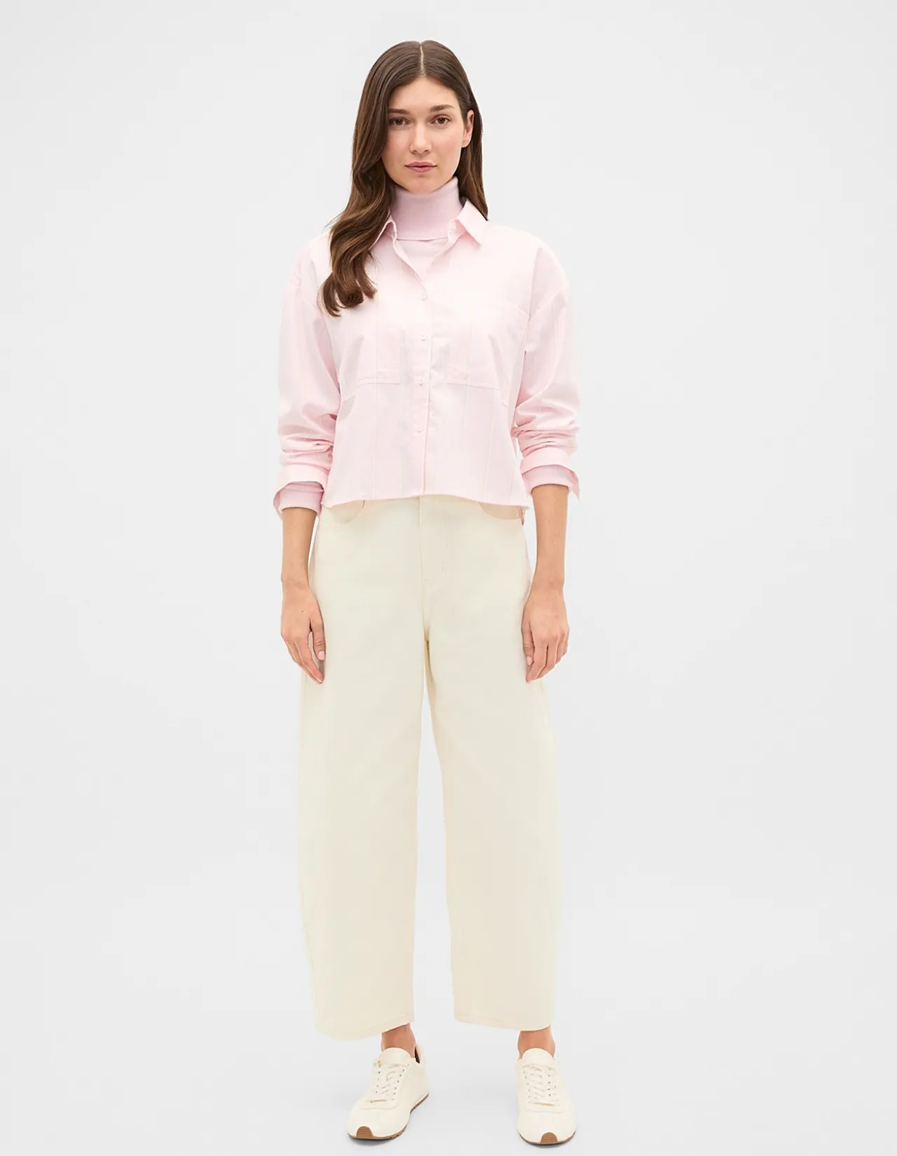 COTTON CROPPED SHIRT
