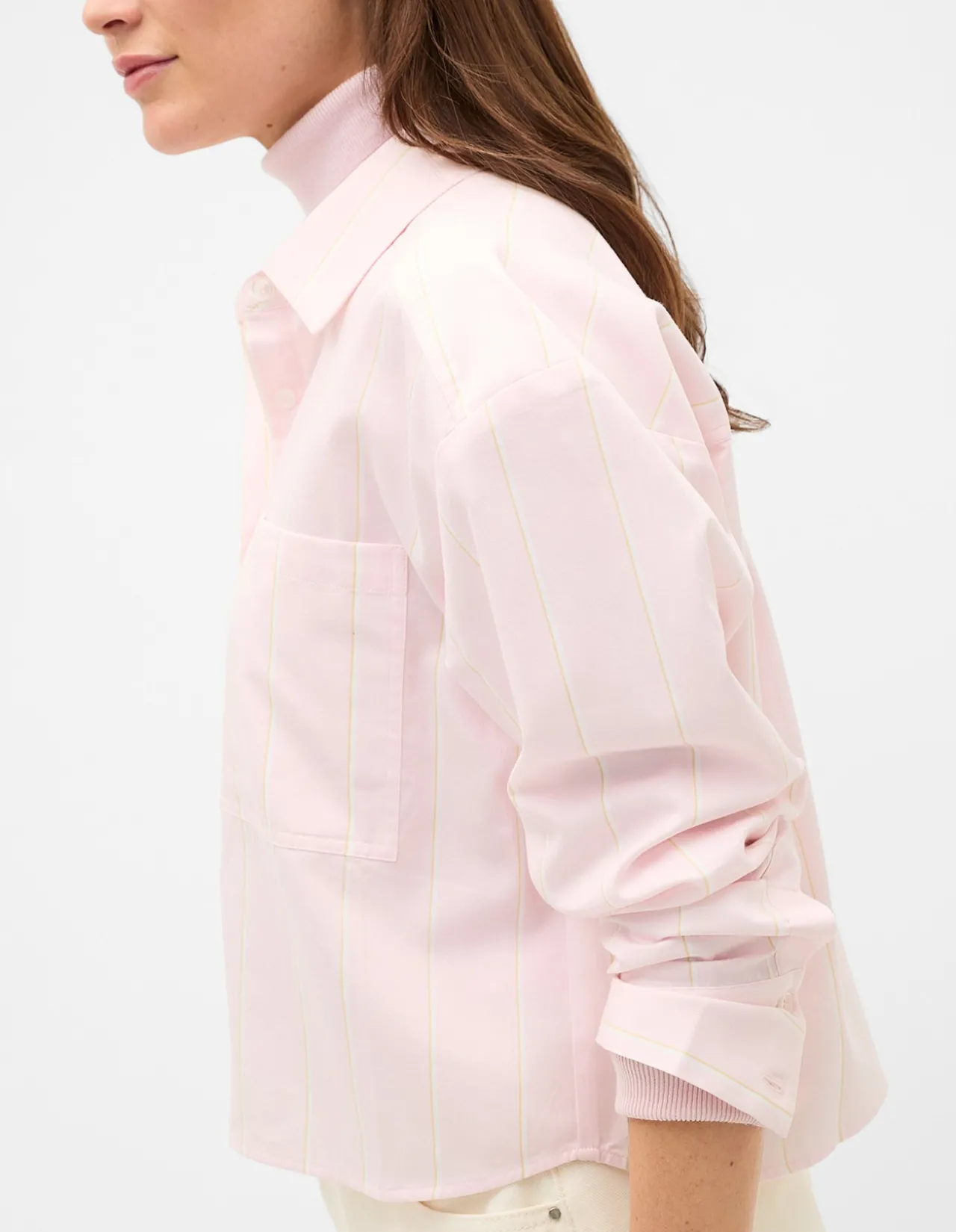 COTTON CROPPED SHIRT
