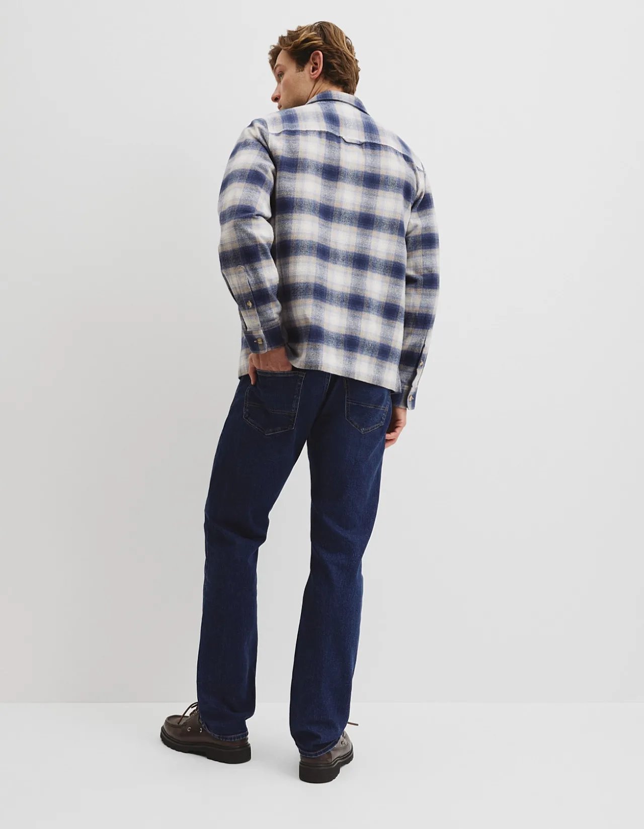 Cotton Flannel Check Overshirt