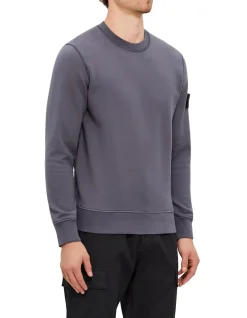 Cotton Fleece Garment Dyed Crewneck Sweatshirt