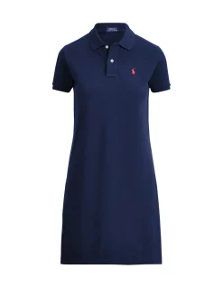 COTTON MESH POLO DRESS