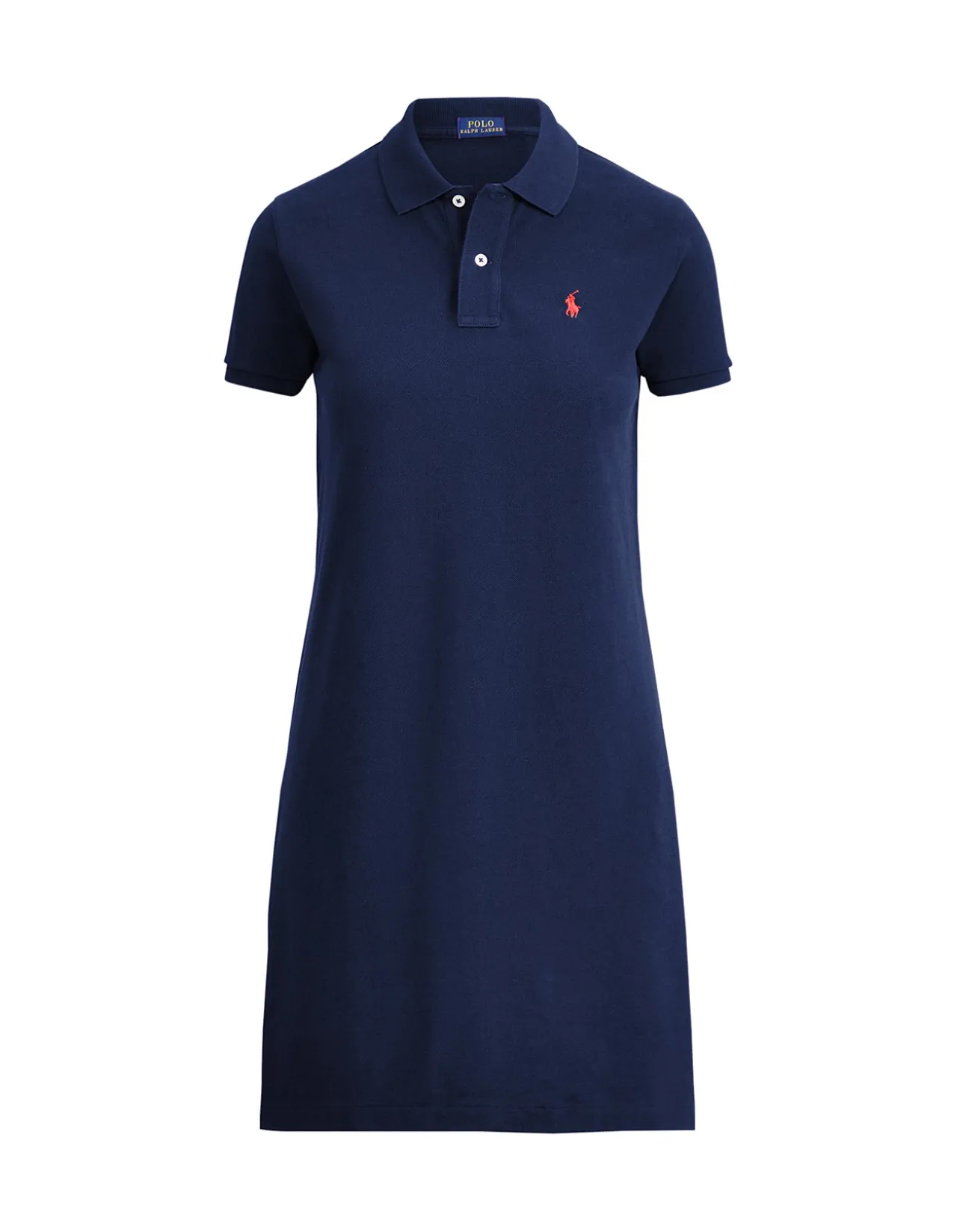 COTTON MESH POLO DRESS
