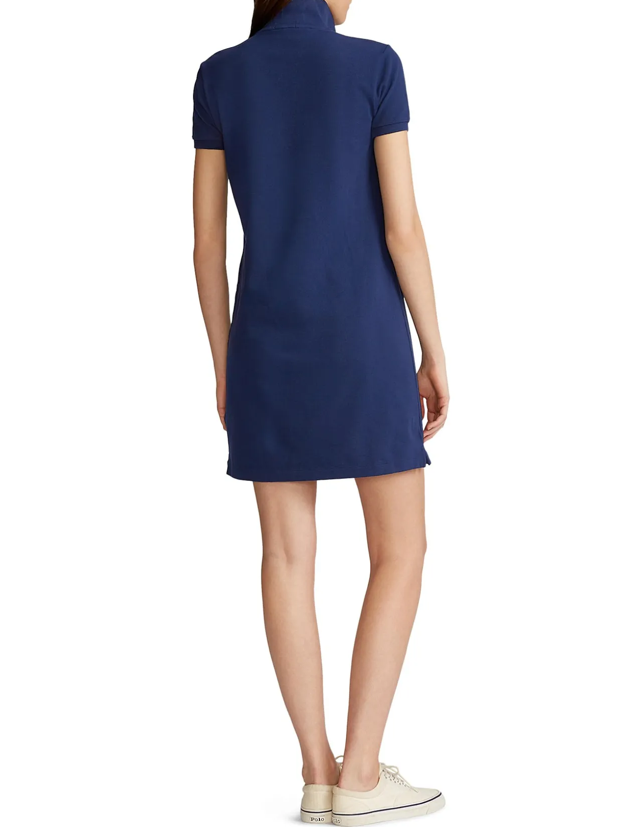 COTTON MESH POLO DRESS