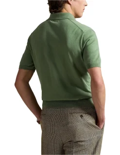 Cotton Polo-Collar Sweater