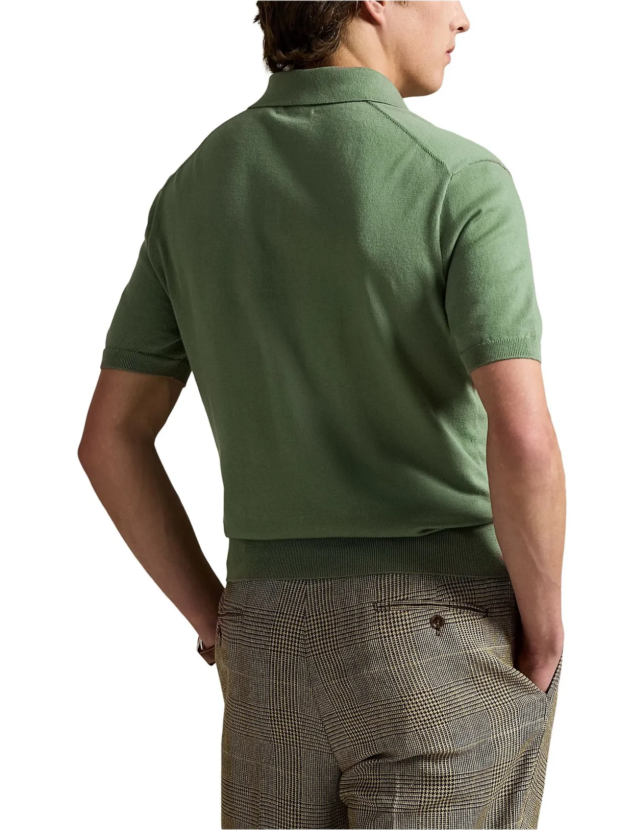 Cotton Polo-Collar Sweater