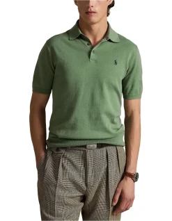 Cotton Polo-Collar Sweater