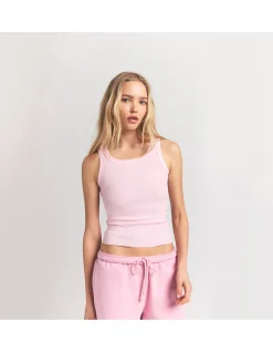 COTTON RIB HIGH SCOOP TANK