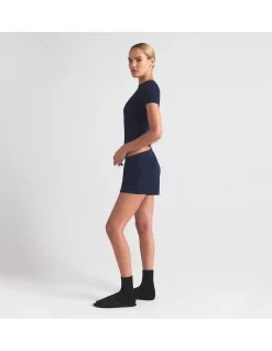 COTTON RIB LOOSE SHORT