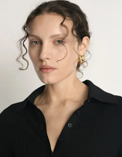 COTTON SILK RIBBED POLO