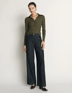 COTTON SILK RIBBED POLO