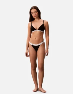 COTTON STRETCH RIB STRING BIKINI 3PK