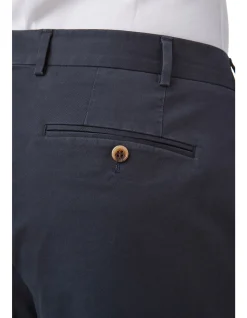 COTTON TWILL FLAT-FRONT TROUSER