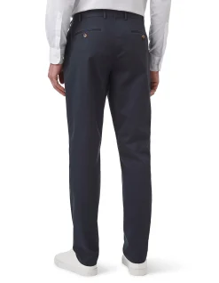COTTON TWILL FLAT-FRONT TROUSER