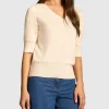 Cotton V-neck Knit